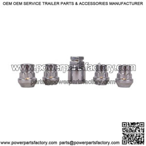 Acorn Locking Lug Nuts, 1/2"-20 Thread, 4-Pack