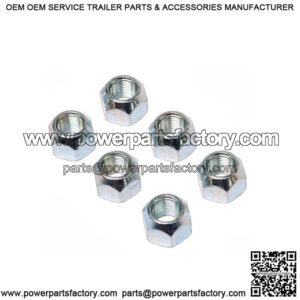 Trailer Lug Nuts (6 Pack) 1/2" Thread,