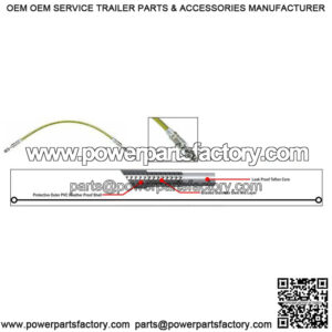 24" Stainless Steel Flexible Trailer Brake Hose