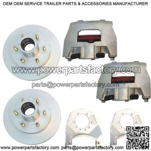 Single Axle 12" Dacromet Disc Brake Kit, 6k