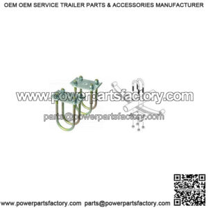 Zinc Tie Plate Kit for 1-3/4" Round Trailer Axle