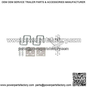 Zinc Tie Plate Kit for 2" Square Trailer Axle