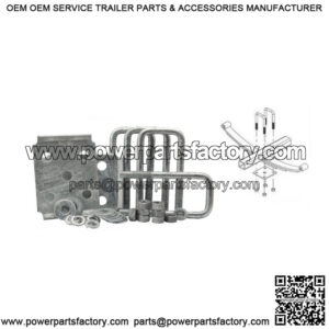 Galvanized Tie Plate Kit for 2" Square Trailer Axle