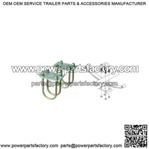 Zinc Tie Plate Kit for 3" Round Trailer Axle