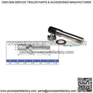 Trailer Axle Spindle for 1-1/16" Straight Wheel Bearings