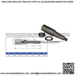 Trailer Axle Spindle for 1-3/8" x 1-1/16" Wheel Bearings