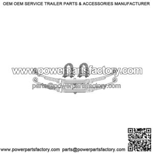 25-1/4" Double Eye Trailer Leaf Spring Kit (4 Leaves)