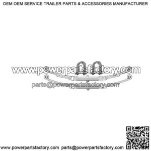 25-1/4" Double Eye Trailer Leaf Spring Kit (6 Leaves)