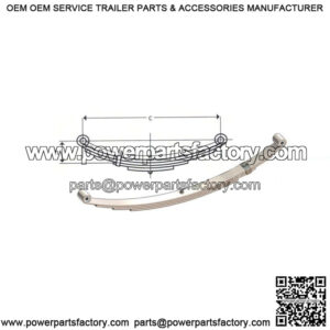 27" Double Eye Leaf Spring (3 leaves / 1000 lb.)