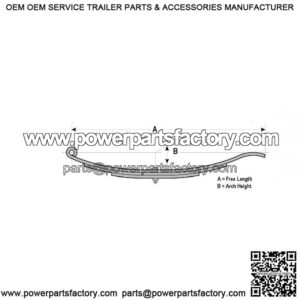 26-1/2" Hook End Slipper Leaf Spring (4 leaves / 1500 lb.)