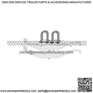 29-1/2" Trailer Slipper Leaf Spring Kit (6 Leaves)