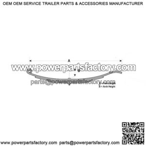 24-1/4" Slipper Leaf Spring (2 leaves / 1000 lb.)