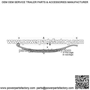 24-1/4" Slipper Leaf Spring (4 leaves / 1000 lb.)