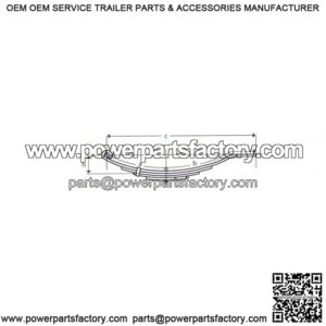 22-1/2" Slipper Leaf Spring (3 leaves / 750 lb.)