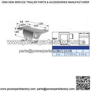 Heavy Duty Bolt-On Leaf Spring Hanger, 2" I.D.