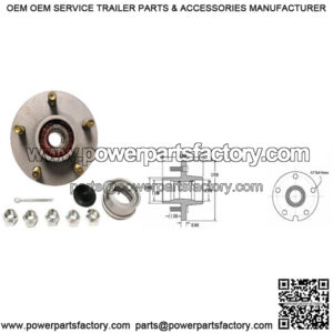 1" Bearing, 5 on 4.5" Stud GalvX Super Lube Hub Kit