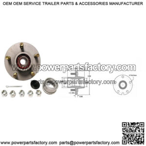 1-3/8" x 1-1/16", 5 on 4.5" Stud GalvX Super Lube Hub Kit