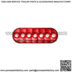 Red Grommet Mount Oval LED Tail Light