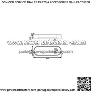 LED 6" Oval Red Tail Light Kit