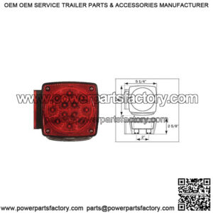 LED Micro-Flex? Left Hand Under 80" Wide Trailer Tail Light