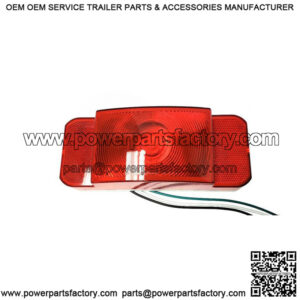 LED Low-Pro RV Right Hand Trailer Tail Light w/ White Base