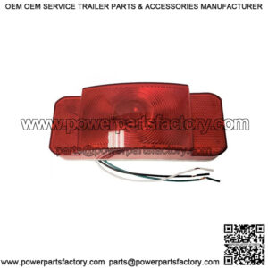 Low Profile RV Right Hand Trailer Tail Light w/ White Base