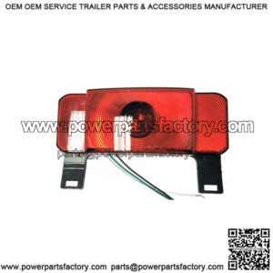 Low Profile RV Left Hand Trailer Tail Light w/ Black Base