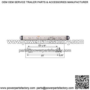 LED Thin Line Over 80" Stop/Turn/Tail Light, Clear Lens