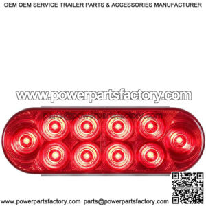 LED 6" Oval Red Vehicle / Trailer Tail Light