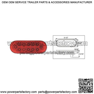 LED Micro-Flex? 6" Oval Red Vehicle / Trailer Tail Light