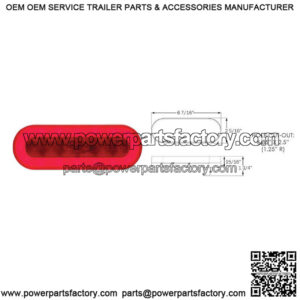 LED GloLight? 6" Oval Red Vehicle/Trailer Tail Light