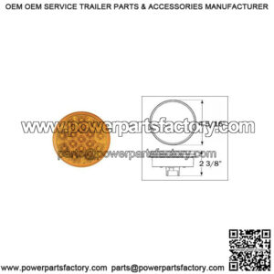 LED Micro-Flex? 4" Round Amber Park/ Turn Light