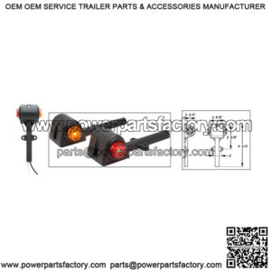 LED Dual Red/Amber Fender Light (Left Side)