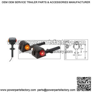 LED Dual Red/Amber Fender Light (Right Side)