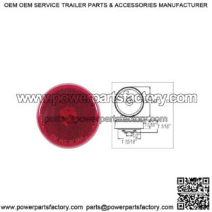 2-1/2" Red LED Marker/Clearance Light w/Reflex