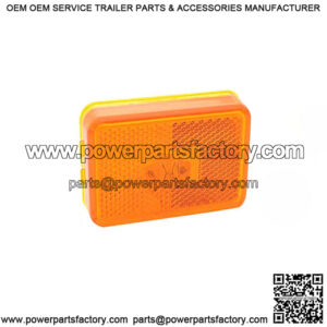 Amber Rectangle Clearance Light w/ Reflector, 3"