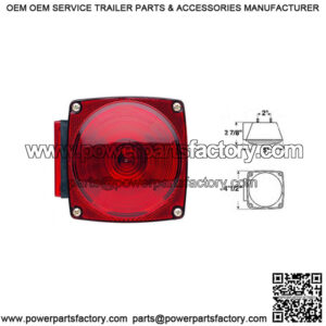 Left Hand Trailer Tail Light, Under 80"