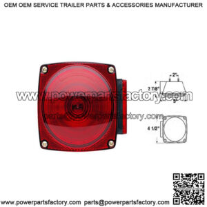 Right Hand Trailer Tail Light, Under 80"