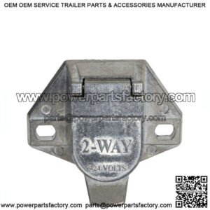 2-Pole Female Vehicle End Socket, Horizontal