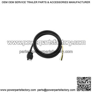 4-Flat Connector Trailer End Plug & 4' Cable