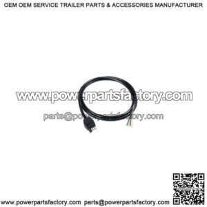 4-Flat Connector Trailer End Plug & 8' Cable