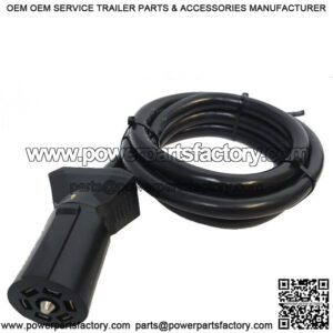 LED Test 7-Pole RV Blade Trailer End Plug & 6' SAE Cable