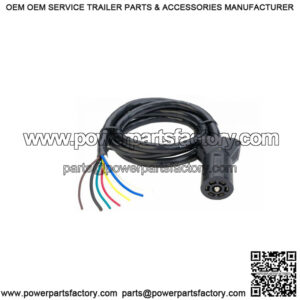 LED Test 7-Pole RV Blade Trailer End Plug & 6' Cable