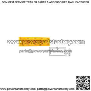 Rectangular Amber Reflector, Self Adhesive