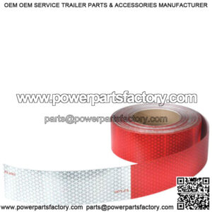 Perforated Conspicuity Tape, 6" White + 6" Red (2" x 150')