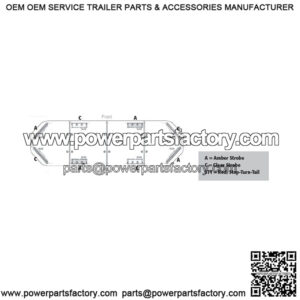 LED Modular Light Bar, Amber/Clear 49"