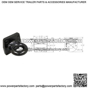 Forged 4-Bolt Mount Lunette Drawbar Ring, 90k