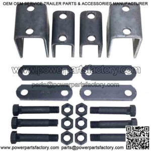 Trailer Leaf Spring Hanger Kit for Double Eye Springs Single Axle Suspension