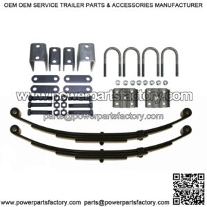3500lb Single Trailer Axle Suspension Kit Leaf Spring U-bolt & Hanger Kit