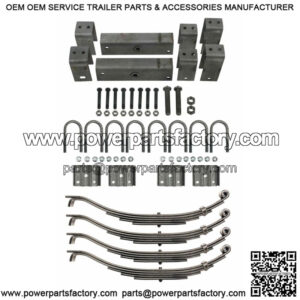 7000# 7K Tandem Trailer Axle Suspension Kit Leaf Spring/U-bolt/Hanger Kit